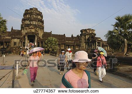 angkor, person, visiting, tourists, cambodia, people View Large Photo Image Stock Photo - angkor, person, visiting, tourists, cambodia, people. Fotosearch