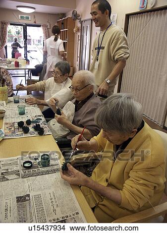 apan, person, elderly, home, art, people View Large Photo Image Picture - apan, person, elderly, home, art, people. Fotosearch