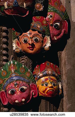 attitude, masks, handicrafts, asia, nepal, paper View Large Photo Image Stock Photography - attitude, masks, handicrafts, asia, nepal, paper. Fotosearch