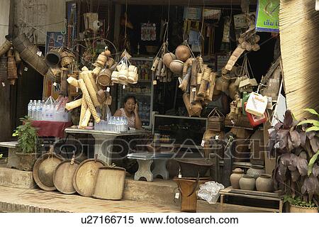bambood, person, selling, shop, laos, people View Large Photo Image Stock Photography - bambood, person, selling, shop, laos, people. Fotosearch