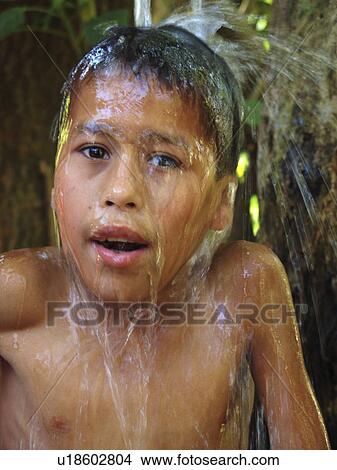 bath, person, taking, boy, honduras, people View Large Photo Image Picture - bath, person, taking, boy, honduras, people. Fotosearch