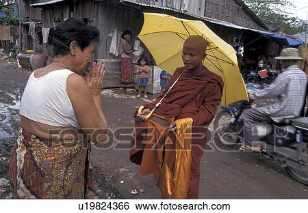 begging, person, monk, buddhist, cambodia, people View Large Photo Image Stock Photograph - begging, person, monk, buddhist, cambodia, people. Fotosearch