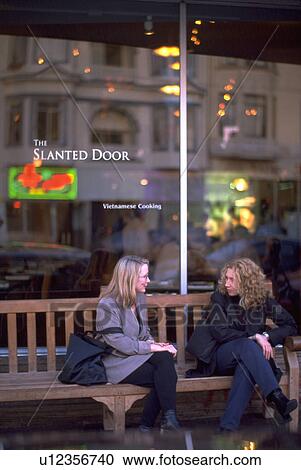 bench, women, sitting, females, two, food View Large Photo Image Stock Image - bench, women, sitting, females, two, food. Fotosearch