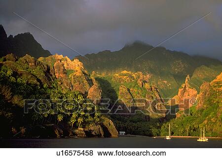 boats, marquesas, mountain, polynesia, french, island View Large Photo Image Stock Photo - boats, marquesas, mountain, polynesia, french, island. Fotosearch