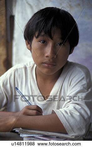 Stock Photo - boy, person, guatemala, 5032, school, people. Fotosearch
