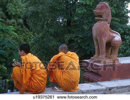 Stock Image - buddhist, person, religion, cambodia, 5513, people. Fotosearch