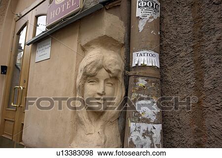 Stock Photo - building, person, detail, russia, art, people. Fotosearch