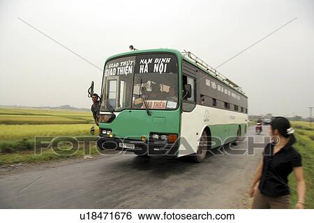 Stock Photograph - bus, person, distance, long, vietnam, people. Fotosearch