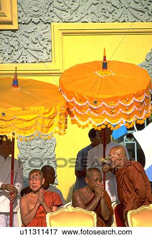 Stock Photo - cambodia, holy, priests, monks, people. Fotosearch