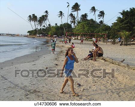 Stock Photograph - ceara, people, jericoacoara, brazil, person, beach. Fotosearch
