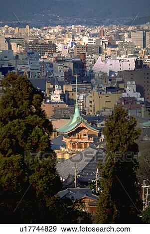 Stock Photo - city, rising, temple, daiun, view. Fotosearch