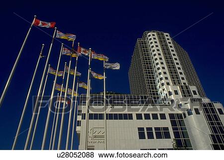 Stock Photo - columbia, place, british, vancouver, flags, canada. Fotosearch