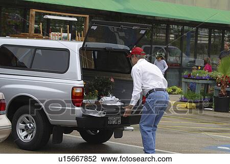 Stock Image - commerce, Richardson, retail, display, nursery, Texas. Fotosearch