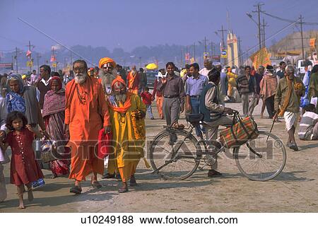 crowd, peasant, facepaint, males, men, hindu View Large Photo Image Stock Photo - crowd, peasant, facepaint, males, men, hindu. Fotosearch