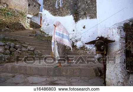 Stock Image - developing, morocco, country, chaouen, steps, 3975. Fotosearch