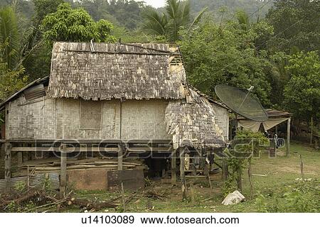 dish, house, satellite, laos, person, people View Large Photo Image Stock Photo - dish, house, satellite, laos, person, people. Fotosearch