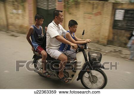 down, person, motocycle, riding, vietnam, people View Large Photo Image Stock Photo - down, person, motocycle, riding, vietnam, people. Fotosearch
