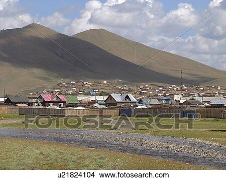 Picture - edge, person, suburb, new, mongolia, people. Fotosearch