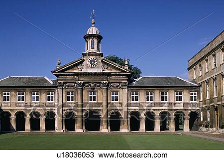 Stock Image - europe, emmanuel, england, cambridge, college, architecture. Fotosearch