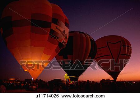 evening, international, glow, balloon, traditional View Large Photo Image Stock Photograph - evening, international, glow, balloon, traditional. Fotosearch