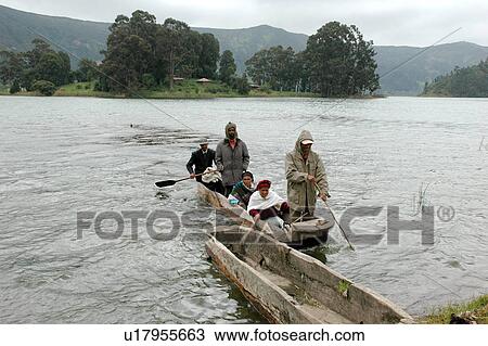 Stock Image - extinct, person, lake, wenchi, ethiopia, people. Fotosearch