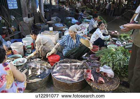 Stock Photo - females, person, vietnam, women, fish, people. Fotosearch