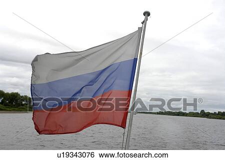 Stock Photograph - flag, people, russian, russia, person, water. Fotosearch