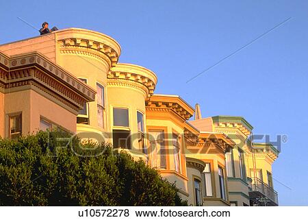 francisco, victorian, san, houses, style, woman, north View Large Photo Image Stock Photo - francisco, victorian, san, houses, style, woman, north. Fotosearch
