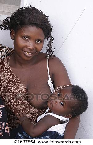 Picture - gambia, baby, 7860, person, people, woman. Fotosearch