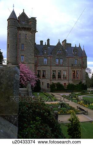 Picture - hedges, belfast, through, seen, castle, view. Fotosearch