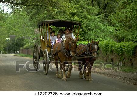 horsedrawn, driven, carriage, family View Large Photo Image Stock Photograph - horsedrawn, driven, carriage, family. Fotosearch