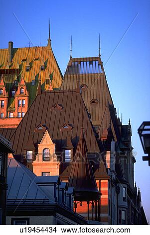 Picture - hotel, frontenac, canada, city, quebec, chateau. Fotosearch