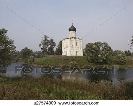 Stock Photo - intercession, person, church, russia, 8002, people. Fotosearch