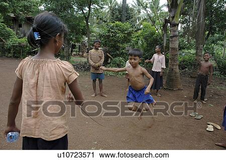 kampong, person, skipping, cambodia, children, people View Large Photo Image Stock Image - kampong, person, skipping, cambodia, children, people. Fotosearch