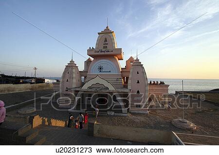 Stock Image - kanyakumari, person, memorial, gandhi, india, people. Fotosearch