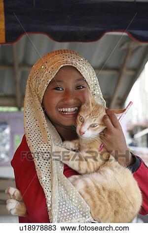 kid, girl, person, cat, child, people View Large Photo Image Stock Image - kid, girl, person, cat, child, people. Fotosearch