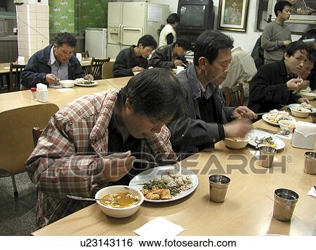 Stock Photograph - kitchen, hand, soup, korea, person, people. Fotosearch