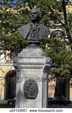 Stock Image - lomonosova, person, lomonosov, statue, russia, people. Fotosearch
