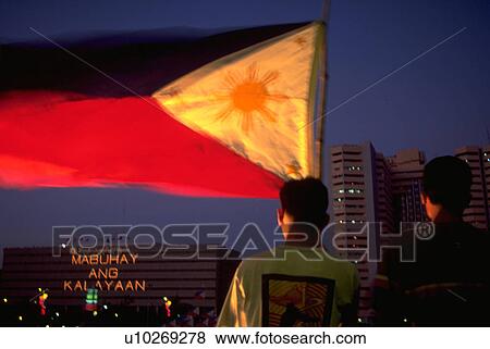 manila, males, flag, philippine, holding, men View Large Photo Image Stock Photo - manila, males, flag, philippine, holding, men. Fotosearch