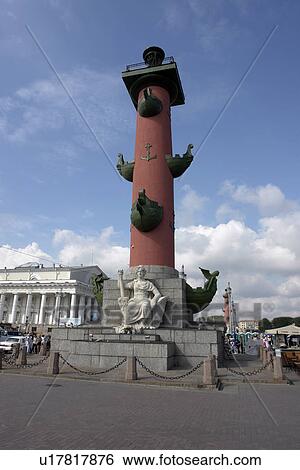 Stock Photograph - monument, people, strelka, russia, person, tree. Fotosearch