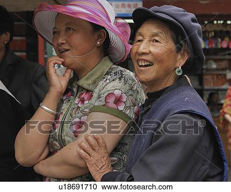 Stock Image - naxi, person, china, females, women, people. Fotosearch