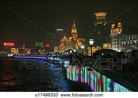 night, person, shanghai, bund, china, people View Large Photo Image Stock Image - night, person, shanghai, bund, china, people. Fotosearch