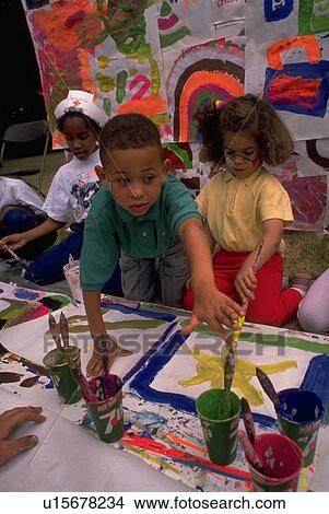 painting, girl, kids, children, art, people View Large Photo Image Picture - painting, girl, kids, children, art, people. Fotosearch