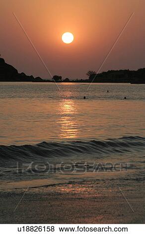palolem, person, sunset, india, sun, people View Large Photo Image Stock Photo - palolem, person, sunset, india, sun, people. Fotosearch
