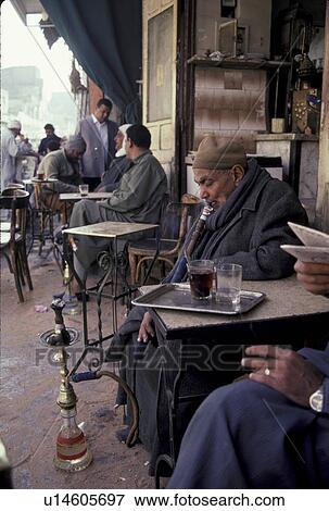 Stock Photo - person, smoking, egypt, 3168, people. Fotosearch