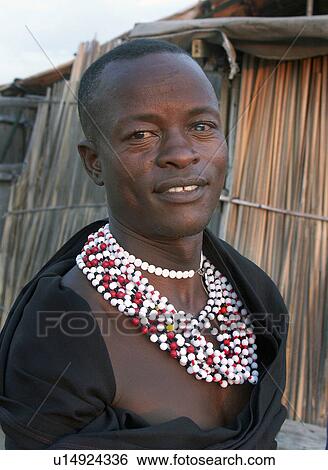 Stock Photograph - person, tribal, watatulu, tanzania, people. Fotosearch