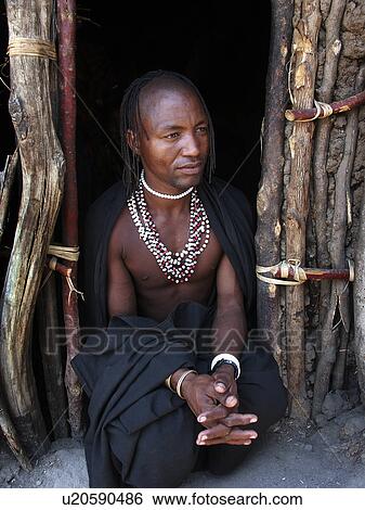 Stock Photograph - person, tribal, watatulu, tanzania, people. Fotosearch