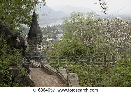 Stock Photo - prabang, person, luang, view, laos, people. Fotosearch
