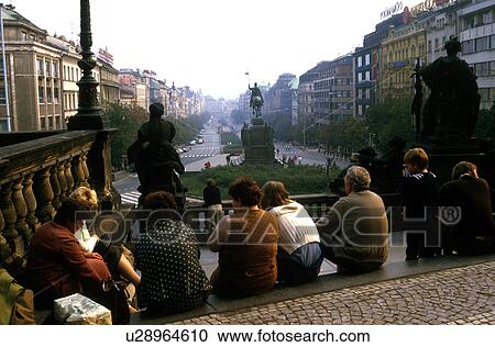prague, person, wenseslassq, landscape, 3306, people View Large Photo Image Stock Image - prague, person, wenseslassq, landscape, 3306, people. Fotosearch