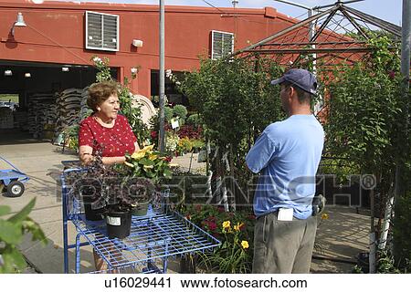 Stock Image - retail, Richardson, commerce, nursery, Calloway's, Texas. Fotosearch